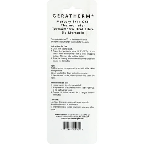 Geratherm® Glass Oral Thermometer, MercuryFree