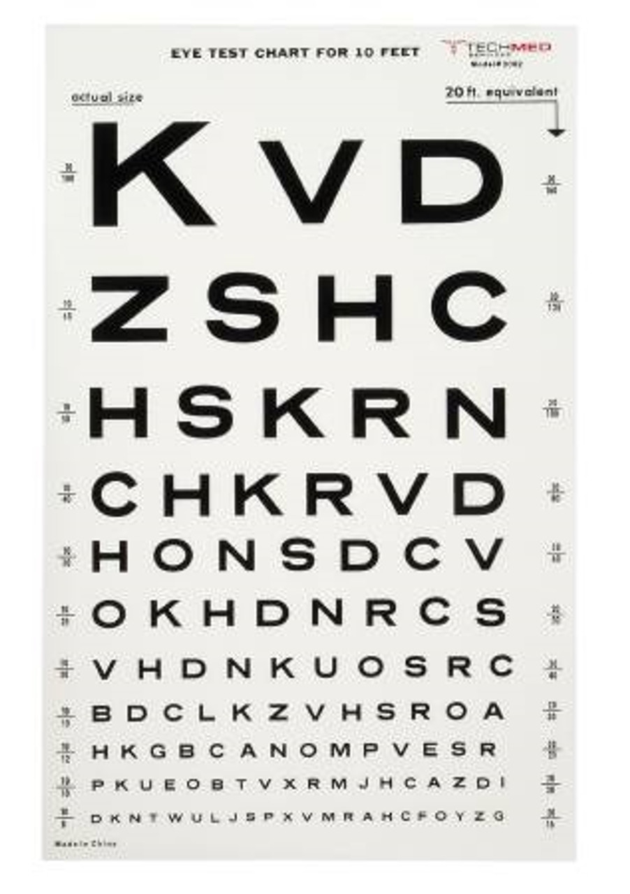 Snellen Eye Chart 10 Feet No Sales Tax Cascade HealthCare snellen-eye-chart-10-feet-no-sales-tax-cascade-healthcare