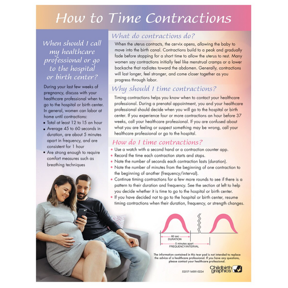 How to Time Contractions Tear Pad