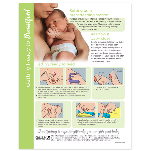 Getting Ready to Breasfeed Tear Pad