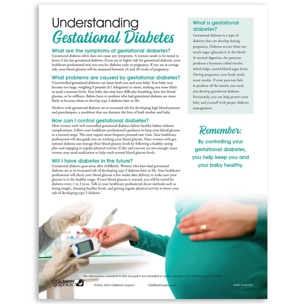 Understanding Gestational Diabetes Tear Pad