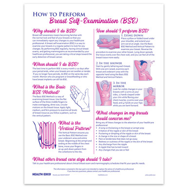 Breast Self-Exam Flyers Now Available in Spanish, Mandarin & French Creole