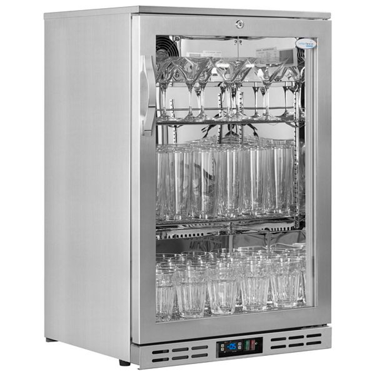 PeakCold Glass Froster Back Bar Freezer - Stainless Steel