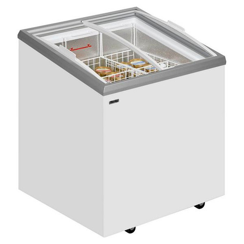EK C Range Sliding Curved Glass Lid Chest Freezer - EK57C