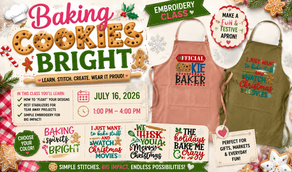 Baking Cookies Bright Embroidery Class
