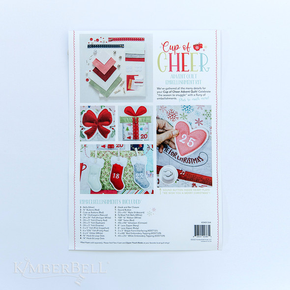 Cup of Cheer Advent Quilt, Embellishment Kit