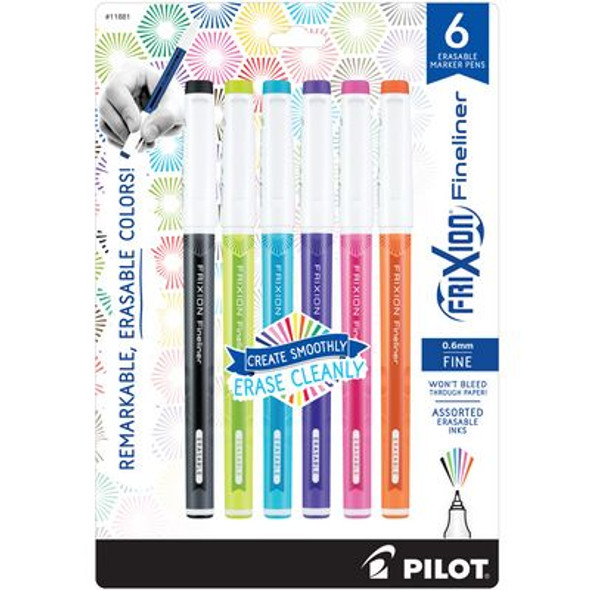FXC11881
FRIXION FINELINER 6PK ASSORTED COLORS