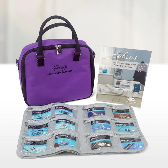BABYLOCK OVATION FOOT KIT 22 ACCESSORIES IN HANDIBAG