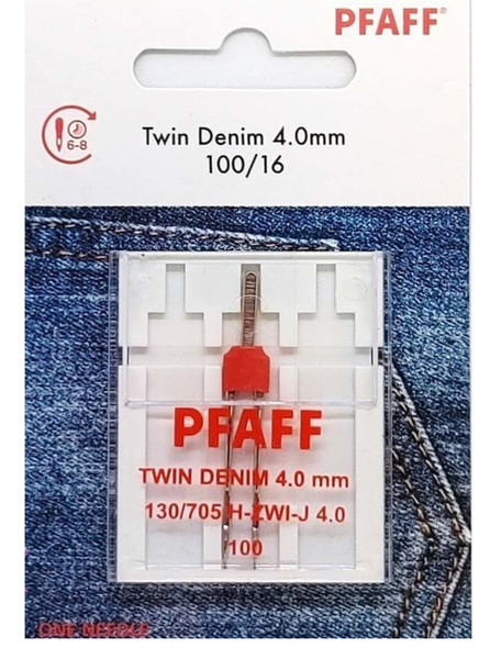 Pfaff Twin Denim Needle - Size 100/16 - 4.0mm 1 pack