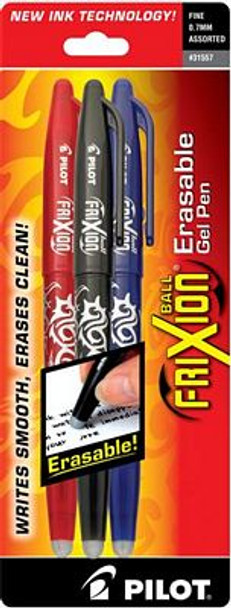 FX7C3001
Frixion Erasable Gel Pen 3ct Black/Blue/Red