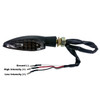 2 Pair Motorcycle Front & Rear Turn Signal Amber LED Light Dual Intensity Smoke Lens 12 Volts Universal Blinker