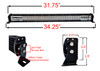 DL-Series 32" Amber White Dual Color Changing LED Light bar Harness Anti-theft Security Bolt  Flashing Emergency Driving Fog Spot Light Offroad SUV Truck Marine Agricultural and Heavy Equipment 12 - 32 Volts