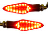 Rear Red Amber Dual color LED Running Light Turn Signal Smoke Lens 12 Volts Motorcycle Universal Blinker