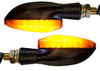 Front & Rear White Red Amber Dual Color LED Running Light Turn Signal Smoke Lens 12 Volts Motorcycle Universal Blinker