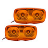 4" Amber LED Fender Side Marker Clearance Lights Surface Mount for Trucks Trailer Camper RV 12V