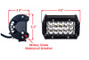 5" Portable Magnet Base Mount LED Scene Light with Lighter Plug Adapter Wire Harness Kit for Off-road Truck RV 12V