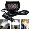 5" Portable Magnet Base Mount LED Scene Light with Lighter Plug Adapter Wire Harness Kit for Off-road Truck RV 12V