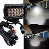 5" Portable Magnet Base Mount LED Scene Light with Lighter Plug Adapter Wire Harness Kit for Off-road Truck RV 12V