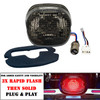 Flashing Smoke Lens Tail Brake Red LED Light for Harley Davidson Motorcycle Stop Lamp Xl FLH FX