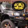 4" Oval FR-Series High Output Neon Fluorescent Yellow LED Fog Lights for Off-road Trucks UTV ATV RV Golf Carts 12V - 60V