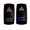 Hazard Lights On/Off Rocker Switch 4-Pin SPST Laser Etch Blue & Red LED Backlit for Polaris RZR Can-Am X3 Yamaha YXZ