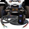 Power Busbar Distribution Block Wire Harness Kit with Dome Lights On/Off Rocker Switch Compatible with Can-Am Maverick X3 Max Defender Mule Pioneer Talon YXZ