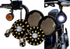 LED Turn Signal Kit Smoke Lens Front 1157 Bulb Base Amber White DRL Rear Red LED for Harley Motorcycle