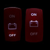 Battery On/Off Rocker Switch 4-Pin Laser Etch Red Plate for UTV Polaris RZR XP Can-Am Truck RV 