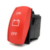 Battery On/Off Rocker Switch 4-Pin Laser Etch Red Plate for UTV Polaris RZR XP Can-Am Truck RV 
