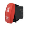 Emergency Light On/Off Red Rocker Switch 4-Pin Laser Etch for UTV Polaris RZR XP Can-Am YXZ Trucks RV Golf Carts Boats