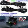 Red & Green LED Navigational Marine Bow Lights 5/8" Round 22mm Bolt Beam with 20 ft. AWG #26 Wire Cable for Boats Pontoon Houseboats Fishing Vessels