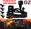 Amber LED Turn Signal Kit Plug & Play Power Bus Bar Wire Harness Compatible with Polaris Pulse RZR Pro Ranger Crew XP 2018-2023