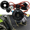 Golf Cart 3" Hella Disc Horn Kit Wiring Harness Floor Switch Fuse For Club Car EZGO, Yamaha Icon