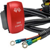 SIDE LIGHTS On/Off Red Rocker Switch with Power Distribution Block Wire Harness Compatible with Can-Am Maverick X3 Max RS Turbo RR Sport Trail Defender Commander