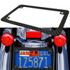Carbon Fiber License Plate Frame Matte Black Twill Weave Design for Motorcycle 