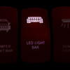 LED Light Bar On/Off Red Rocker Switch 4-Pin for Trucks UTV Golf Carts RV Boats Compatible with Polaris RZR Can-Am YXZ Pioneer Dash Panels