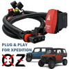 Pulse Power Bus Bar Plug Wire Harness with Emergency Lights On/Off Red Rocker Switch Compatible with 2024 Polaris XPEDITION XP ADV 