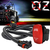 LED Lightbar On/Off Red Rocker Switch with Pulse Power Busbar Plug Wire Harness Kit Compatible with Polaris RZR Pro Ranger Crew XP General