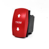 Trim Up/Down Momentary Red Rocker Switch Laser-Etched White LED Backlight 12V  for Boats Marine Vessels