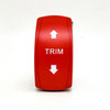 Trim Up/Down Momentary Red Rocker Switch Laser-Etched White LED Backlight 12V  for Boats Marine Vessels