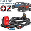 10 ft. Pulse Power Bus Bar Plug Wiring Harness with Bumper Light Bar On/Off Red Rocker Switch Compatible with Polaris XPEDITION XP ADV