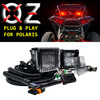  Rear Dual Intensity Red LED Tail/Brake Pod Lights Plug & Play Wire Harness Compatible with Polaris RZR Turbo Pro Ranger General XP 2014-2023