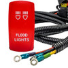 Flood Lights On/Off Red Rocker Switch with Power Distribution Block Wire Harness Compatible with Can-Am Maverick X3 Max RS Turbo RR Sport Trail Defender Commander
