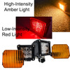Rear Chase Lights Red Amber LED Pod Roll Cage Mount with Pulse Power Bus Bar Wire Harness Compatible with Polaris RZR Trail S XP Pro Ranger Crew XPEDITION ADV 2018-2024
