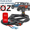 10' Pulse Power Bus Bar Plug Wire Harness with Flood Lights On/Off Red Rocker Switch – Compatible with Polaris XPEDITION XP ADV