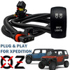 Spot Lights Laser-etched On/Off Rocker Switch with Pulse Power Bus Bar Plug Wire Harness Kit Compatible with 2024 Polaris XPEDITION XP ADV Ultimate Northstar Premium