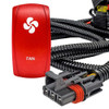 10' Pulse Power Busbar Plug Wire Harness with Laser-etched FAN On/Off Red Rocker Switch Compatible with Polaris RZR Trail S Pro General Ranger Crew XP