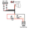 10' Split-Wire Pulse Power Busbar Plug Wiring Harness with Side Lights On/Off Red Rocker Switch Compatible with Polaris RZR Pro General Ranger Crew XP