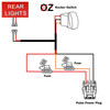 10' Pulse Power Busbar Plug Wire Harness with REAR LIGHTS On/Off Red Rocker Switch Compatible with Polaris RZR Trail S Pro General Ranger Crew XP