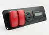 Carbon Fiber Golf Ball Holder Dash Cover Plate USB Charger Battery Meter Aux Switch for EZGO TXT PDS Electric cart 36v 48v